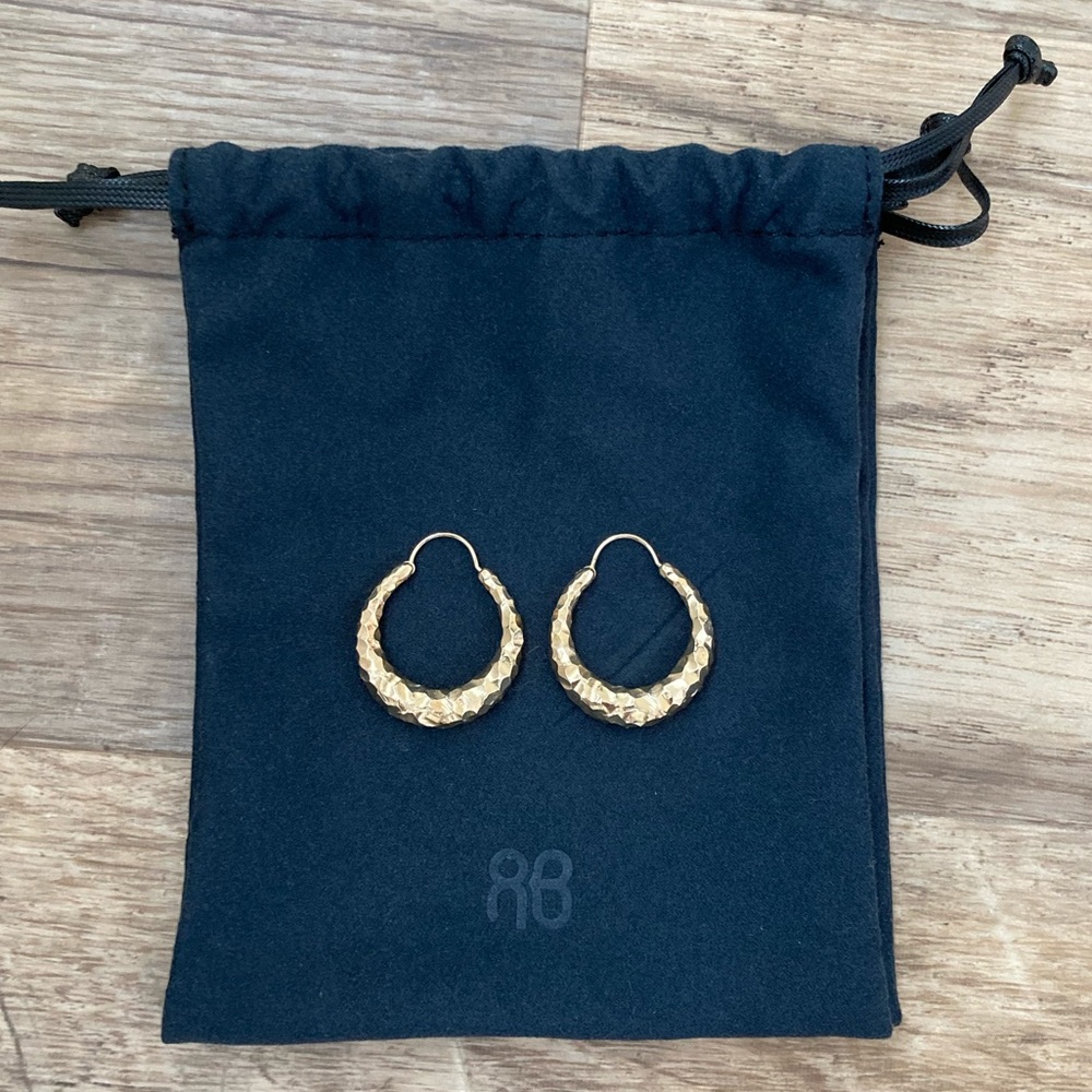 All Blues Gold Hoop Earrings